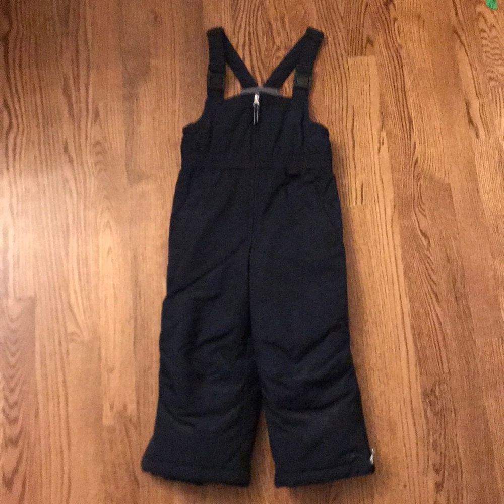 Child’s dark navy blue Land’s End ski bibs
